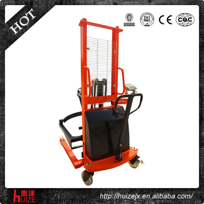 半電動(dòng)稱(chēng)重油桶車(chē)（夾鐵桶，手搖翻轉倒料）